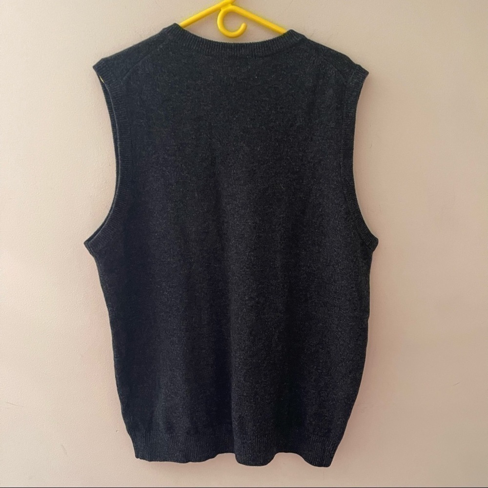 LL bean 100 percent lambs wool vest mens size L-T - Picture 7 of 9